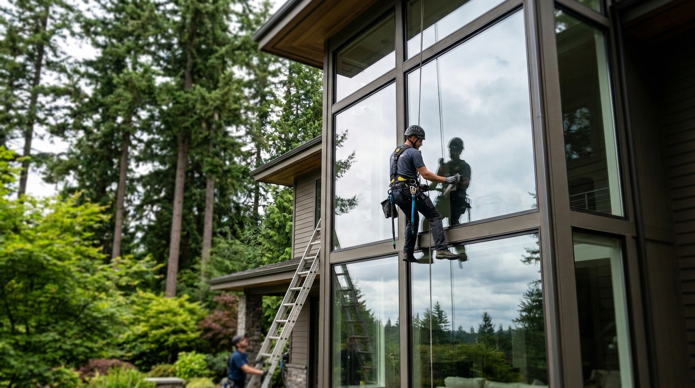 Two Story Window Cleaning Bellevue: Safety and Professional Methods in bellevue
