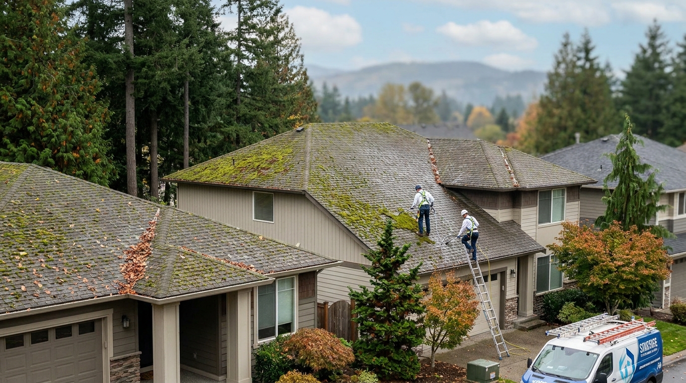 When to Schedule Roof Moss Removal in Lynnwood: Timing Guide - cleaning service in Lynnwood, WA