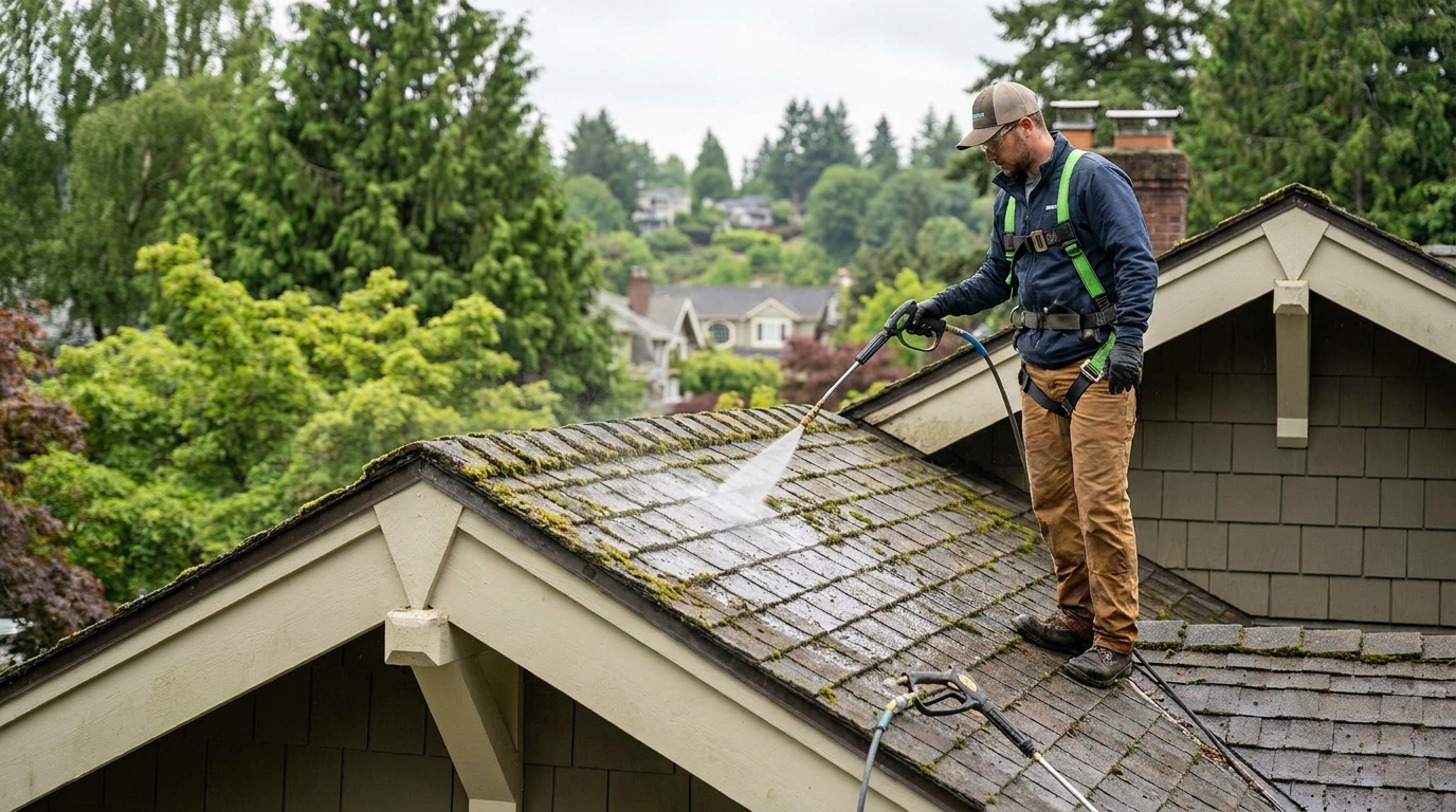 How to Remove Black Streaks and Algae from Roofs in Bellevue - cleaning service in Bellevue, WA