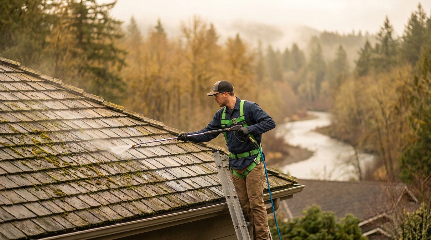 Does Professional Roof Cleaning Damage Shingles? A Fall City Guide - cleaning service in Fall City, WA