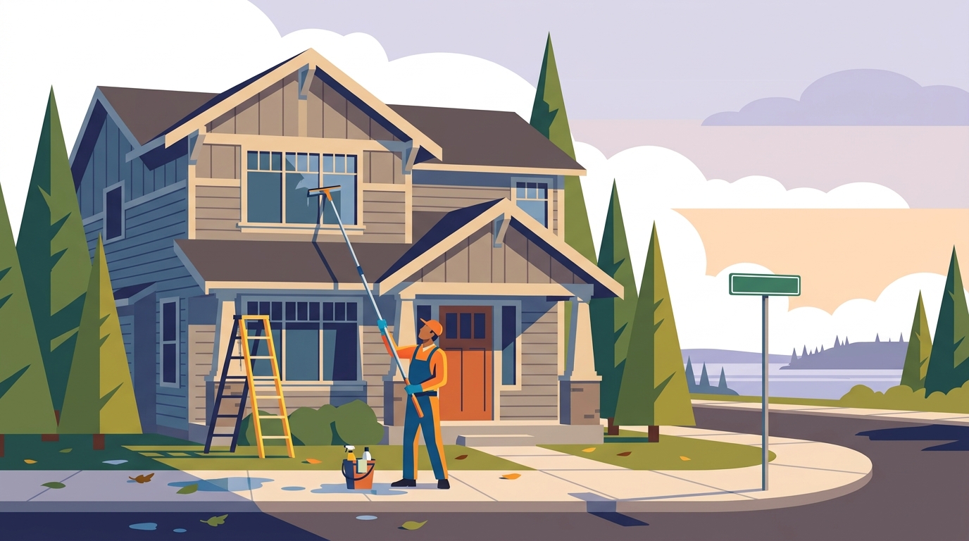 Window Cleaning for Two-Story Homes in Kirkland, WA: What to Know Before You Hire - window washing in Kirkland, WA