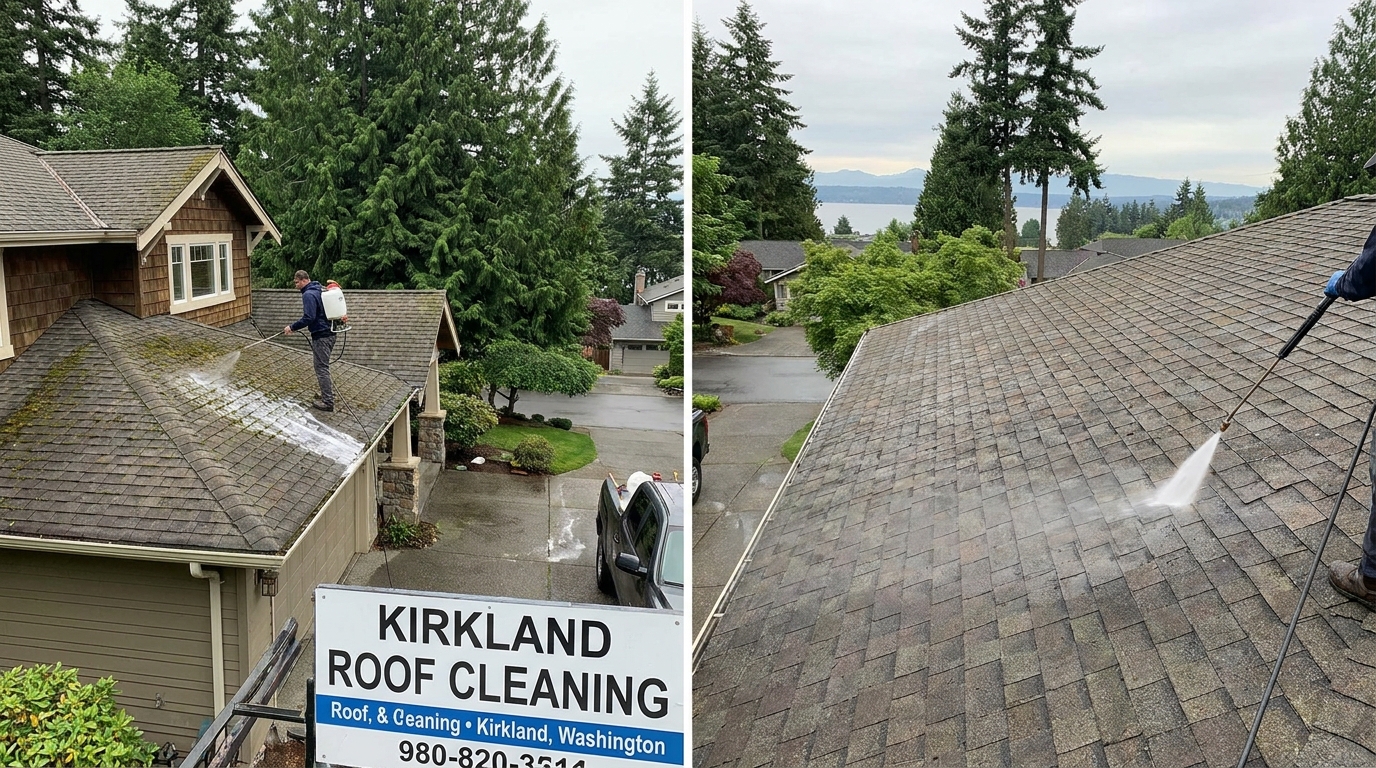 Soft Wash vs Pressure Washing for Roofs in Kirkland: Which Method Actually Works? - roof cleaning in Kirkland, WA