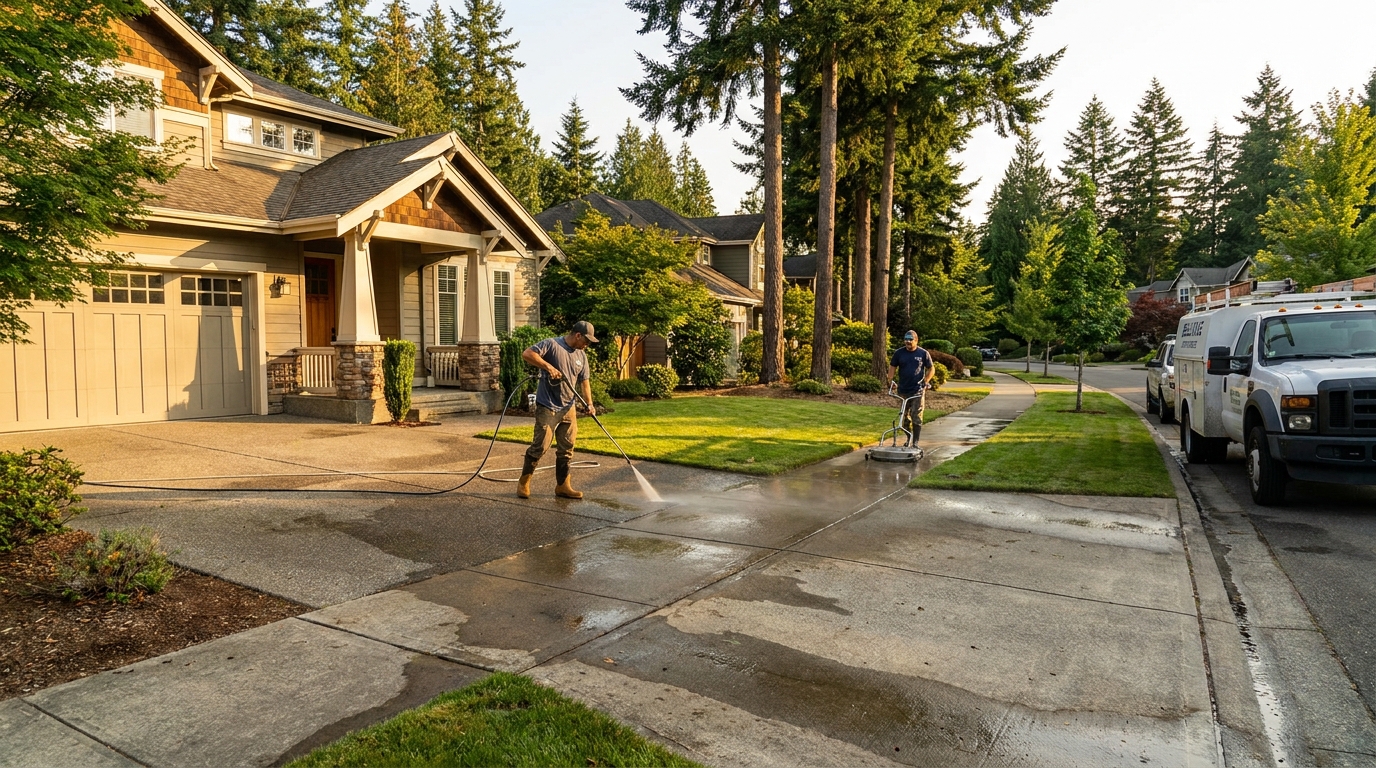 Driveway and Sidewalk Pressure Washing Costs in West Bellevue, Bellevue - pressure washing in Bellevue, WA