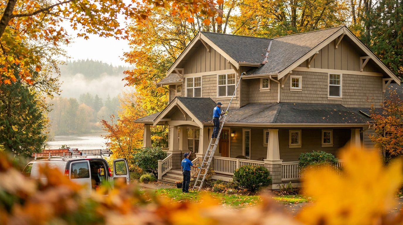 Two-Story House Gutter Cleaning Cost and Service in Fall City - cleaning service in Fall City, WA