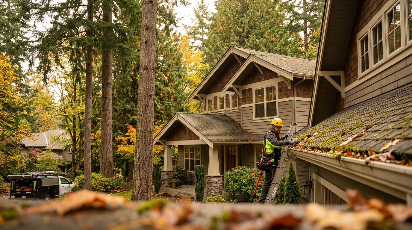 Gutter Cleaning in Bellevue: Tree-Heavy Neighborhoods That Need Twice-Yearly Service in bellevue