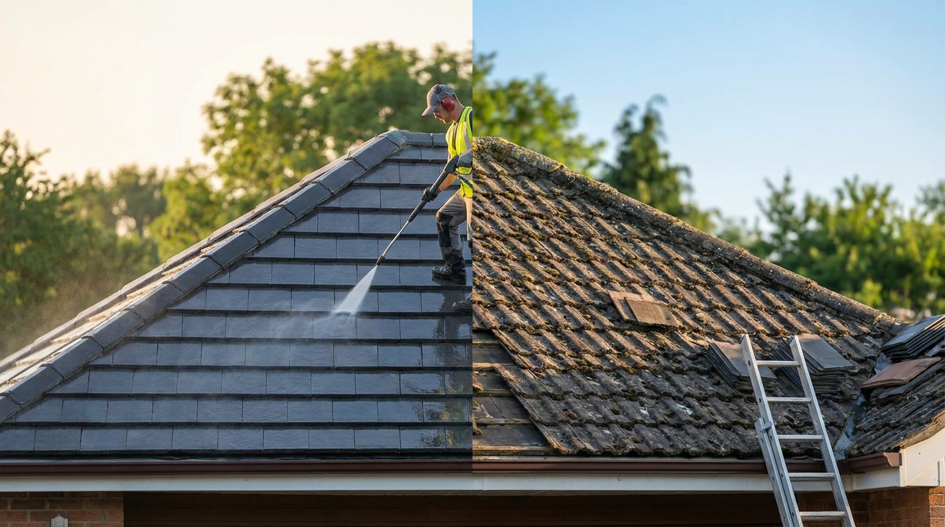 Roof Cleaning vs Roof Replacement: When Is a Wash Actually Enough?