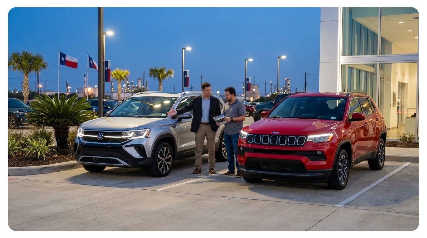 VW Taos vs Jeep Compass Comparison in Baytown, TX - Auto Dealership in Baytown, TX