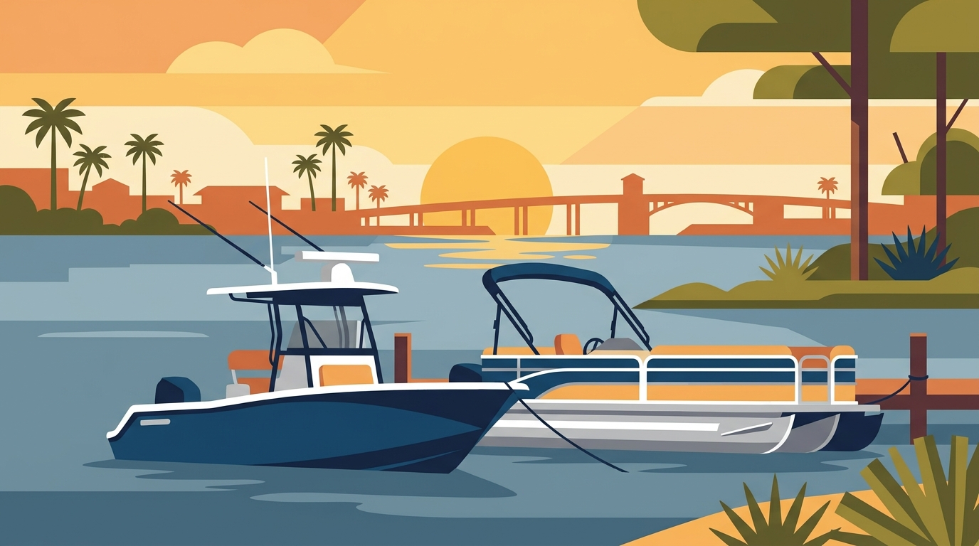 Center Console vs Pontoon Boat for Tampa Bay, FL - boat sales in Tampa, FL