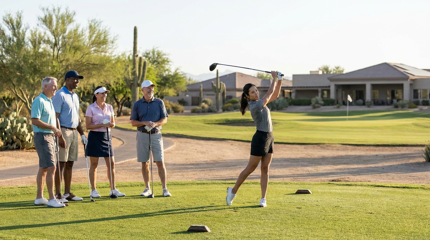 Mixed-Skill Group Golf in Fountain of the Sun, Mesa, AZ - public golf course in Mesa, AZ