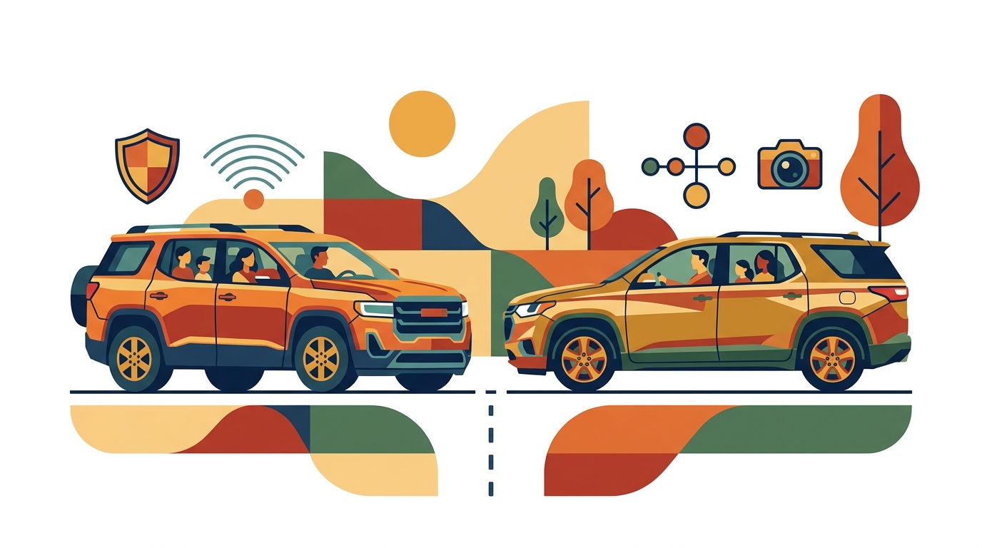 GMC Acadia vs Chevrolet Traverse: Family SUV Safety and Features