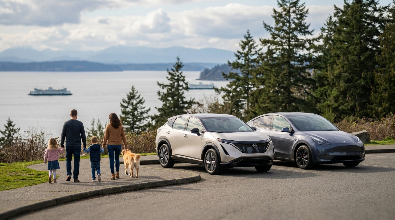 Best Electric SUV for Families in Shoreline, WA: Nissan ARIYA vs Tesla Model Y - Nissan dealer in Shoreline, WA